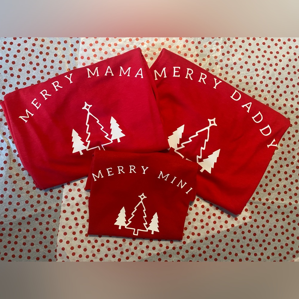 Merry mama, merry daddy & merry mini